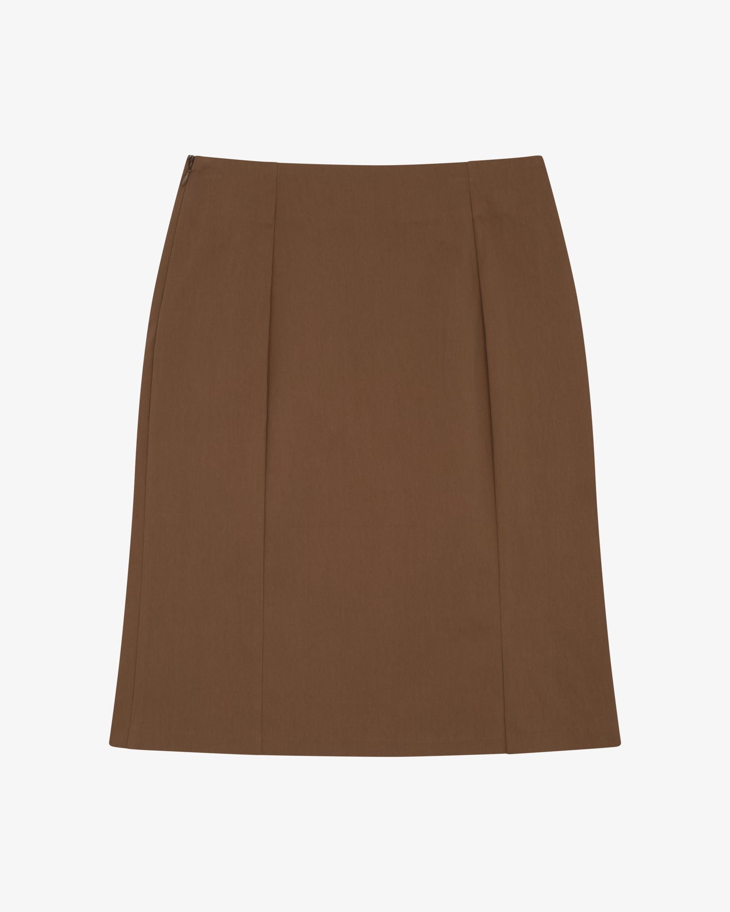 Column Midi Skirt - Brown