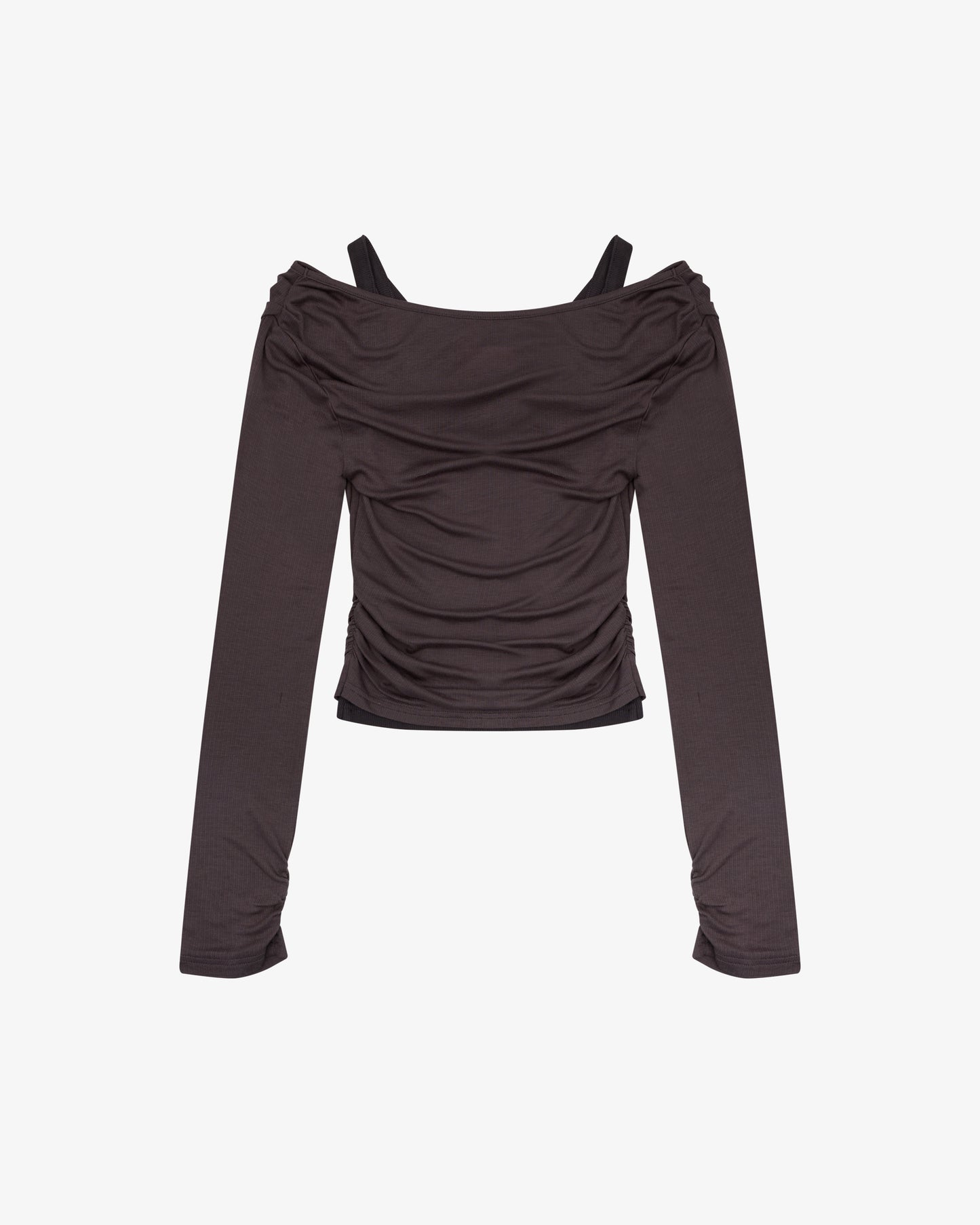 LAYERED LS TOP - Charcoal