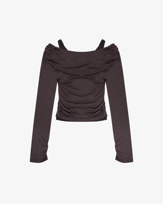 LAYERED LS TOP - Charcoal