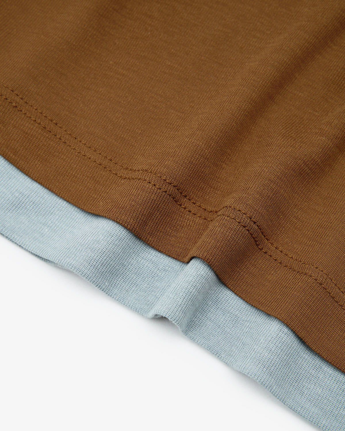 Layered Midi Skirt - Caramel / Eucalyptus