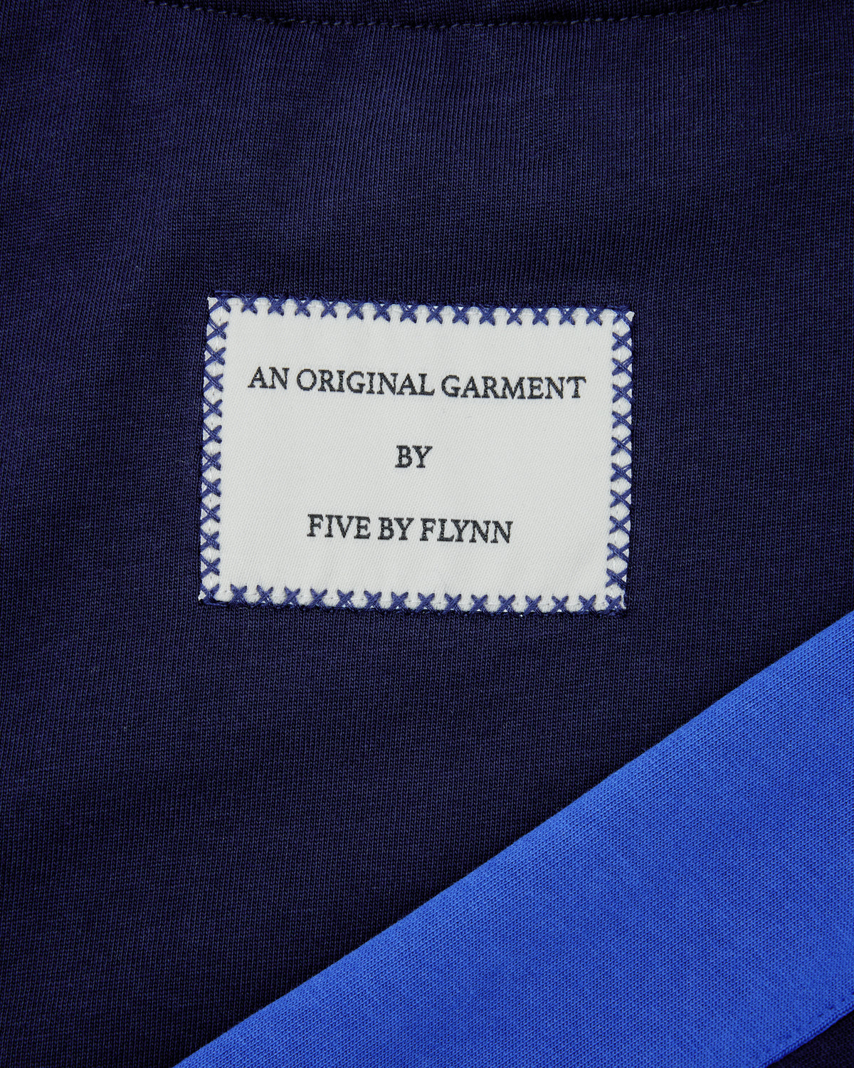 Panelled Crop Tee - Navy