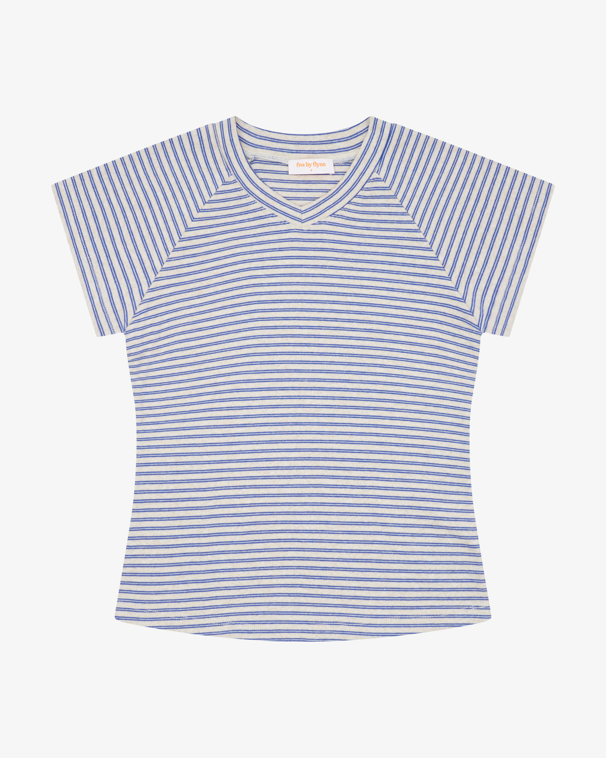 Raglan Baby Tee - Oat / Blue