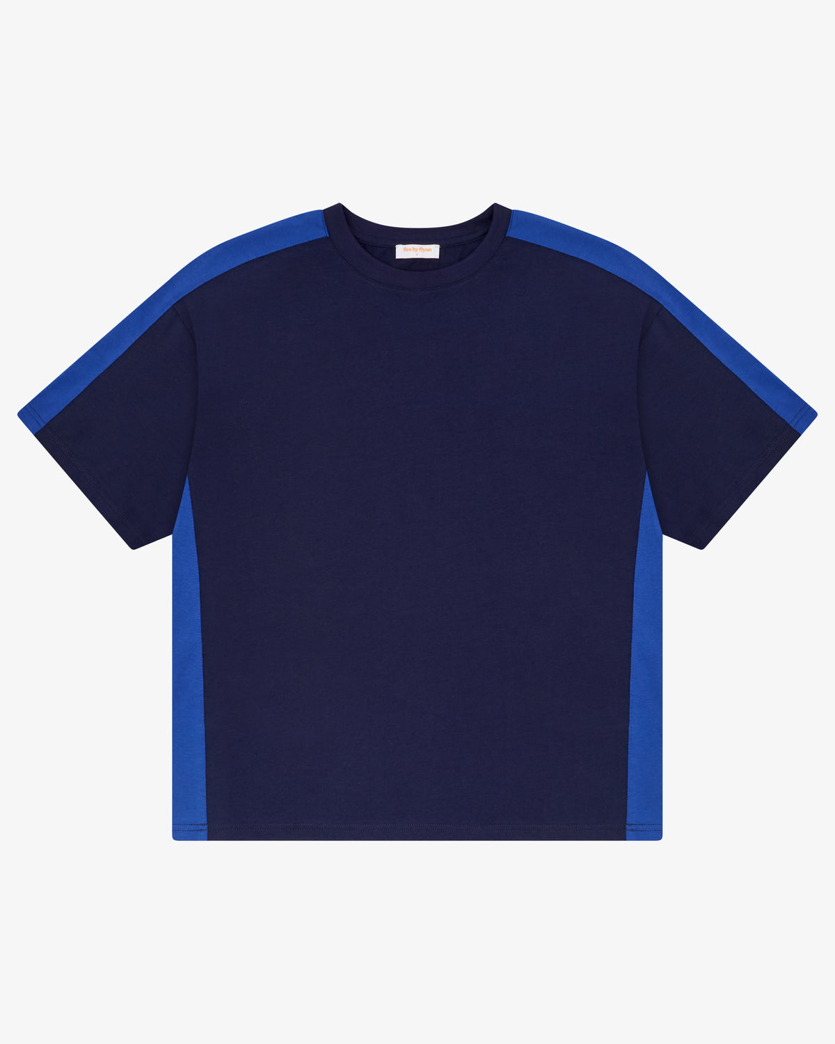 Panelled Crop Tee - Navy