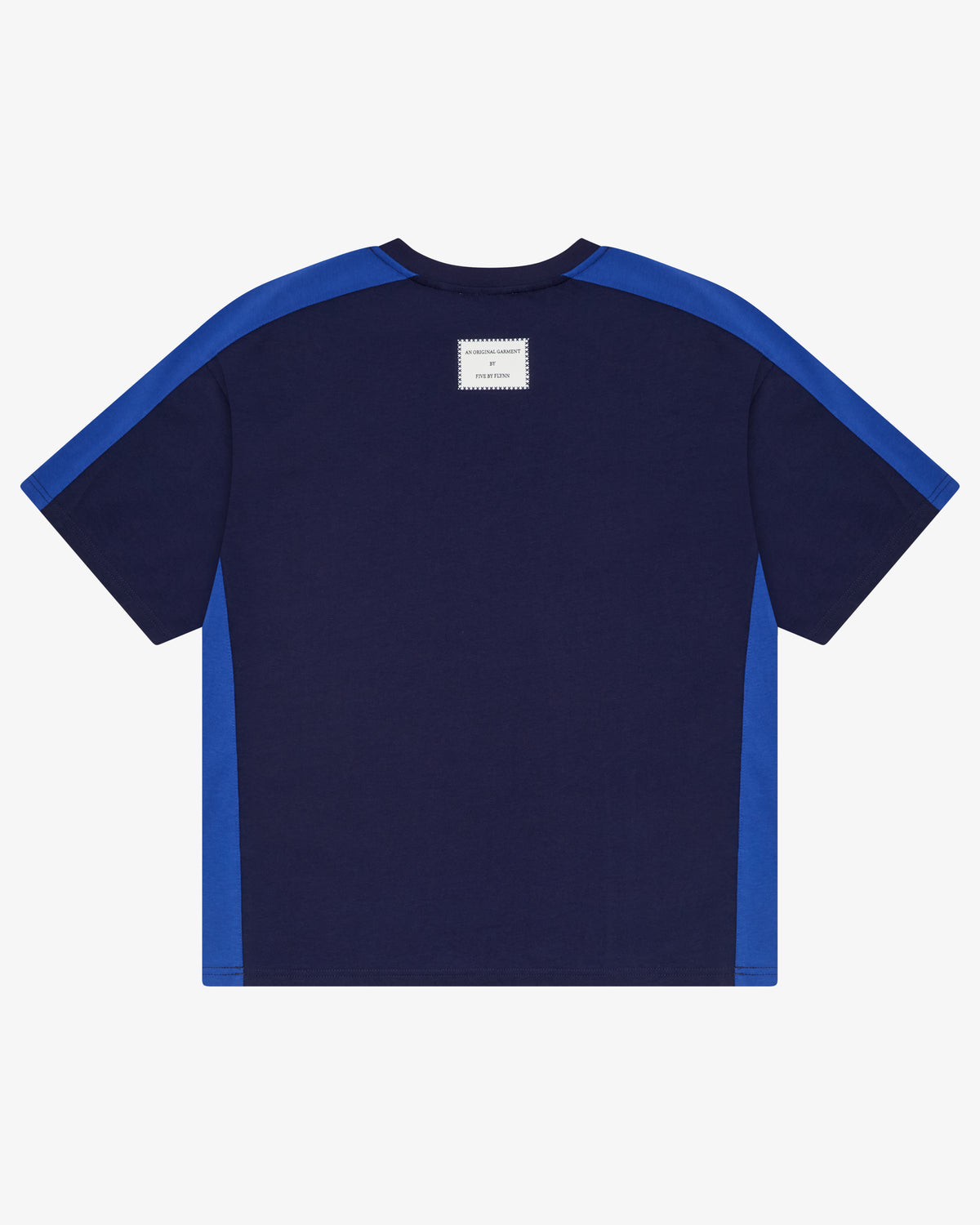 Panelled Crop Tee - Navy