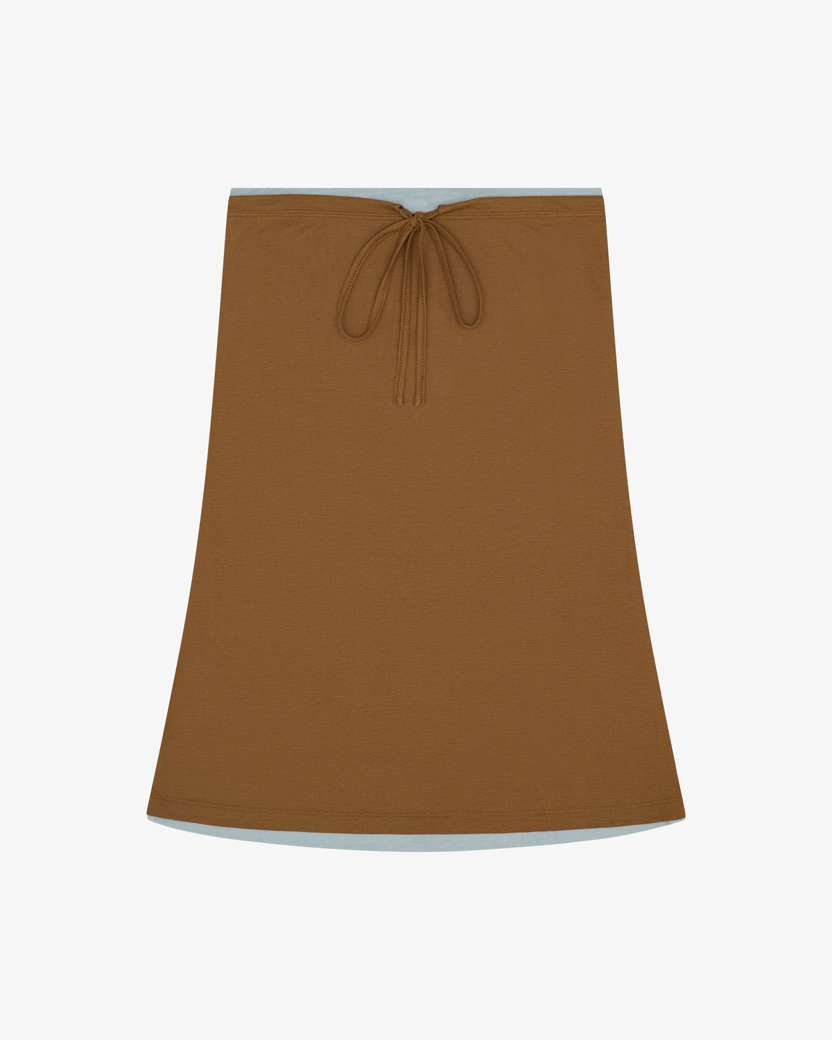 Layered Midi Skirt - Caramel / Eucalyptus