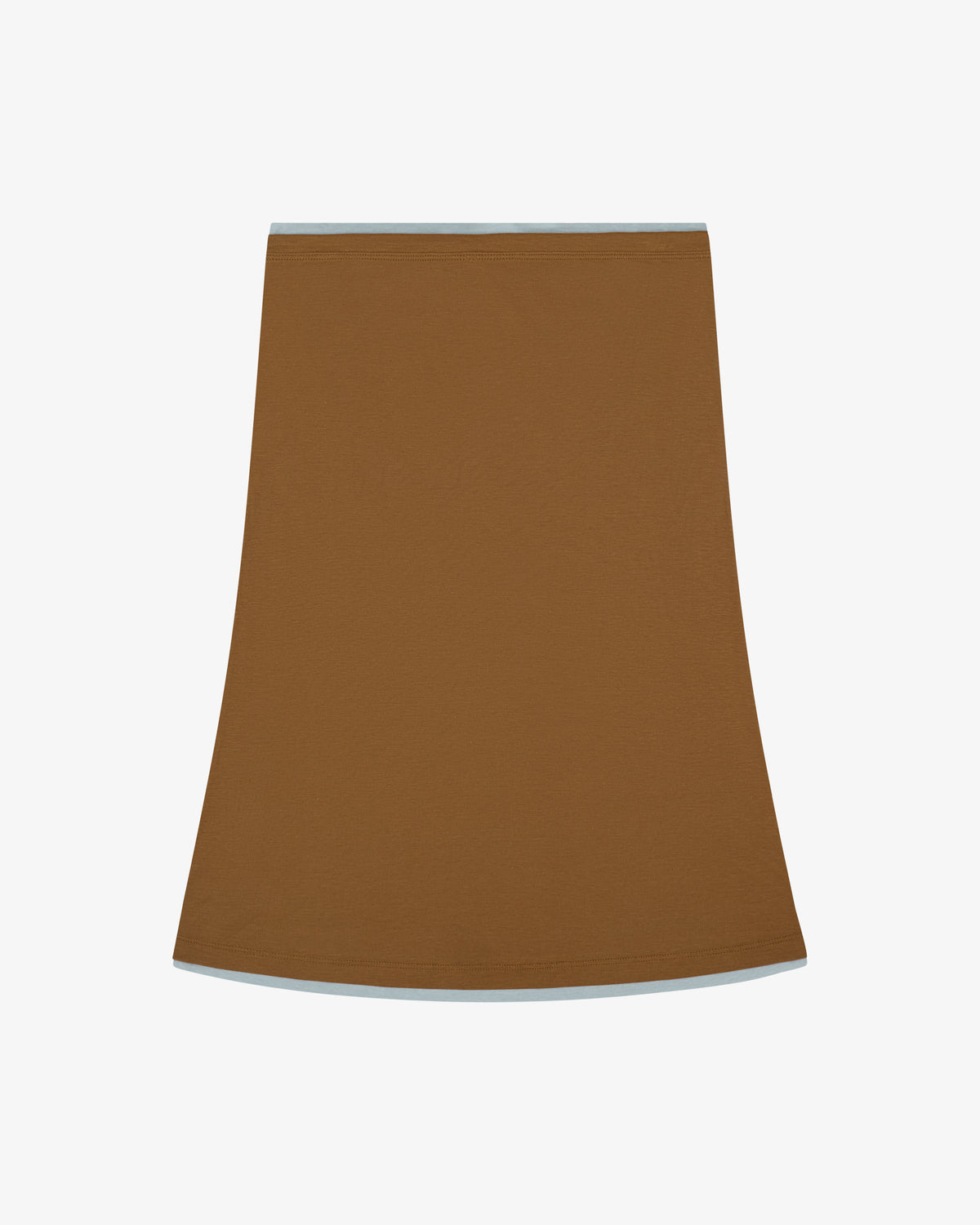 Layered Midi Skirt - Caramel / Eucalyptus