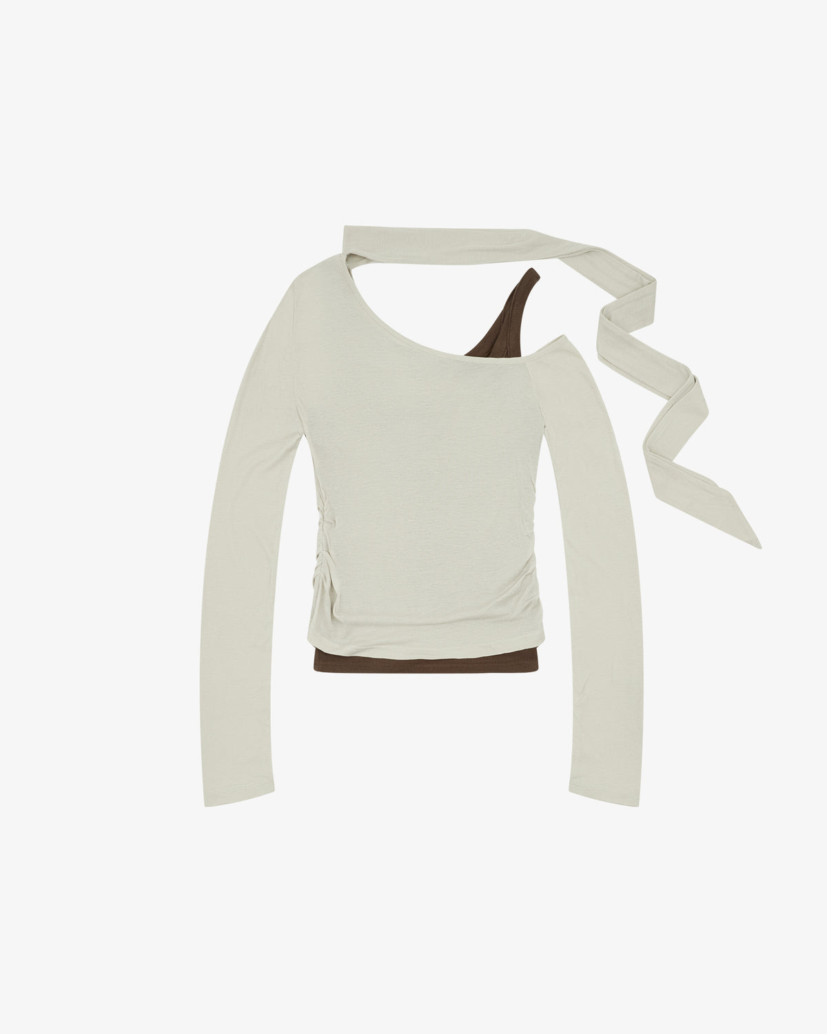 Layered Scarf Top - Sandstone