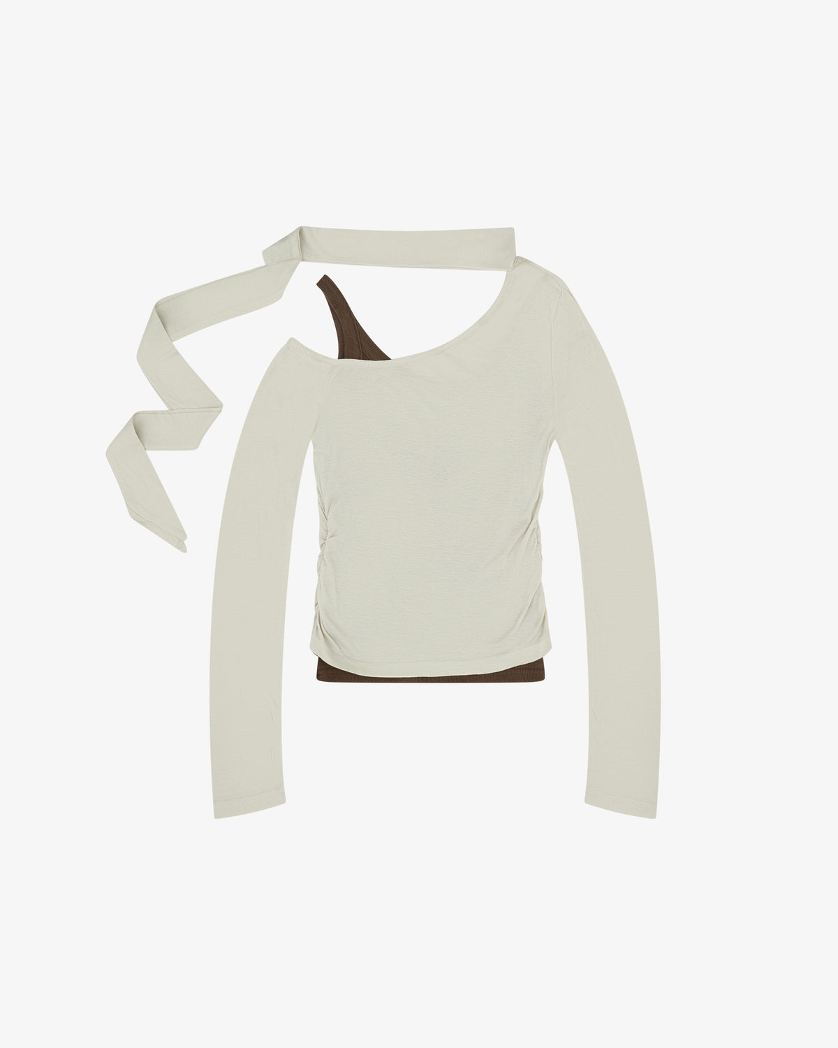 Layered Scarf Top - Sandstone