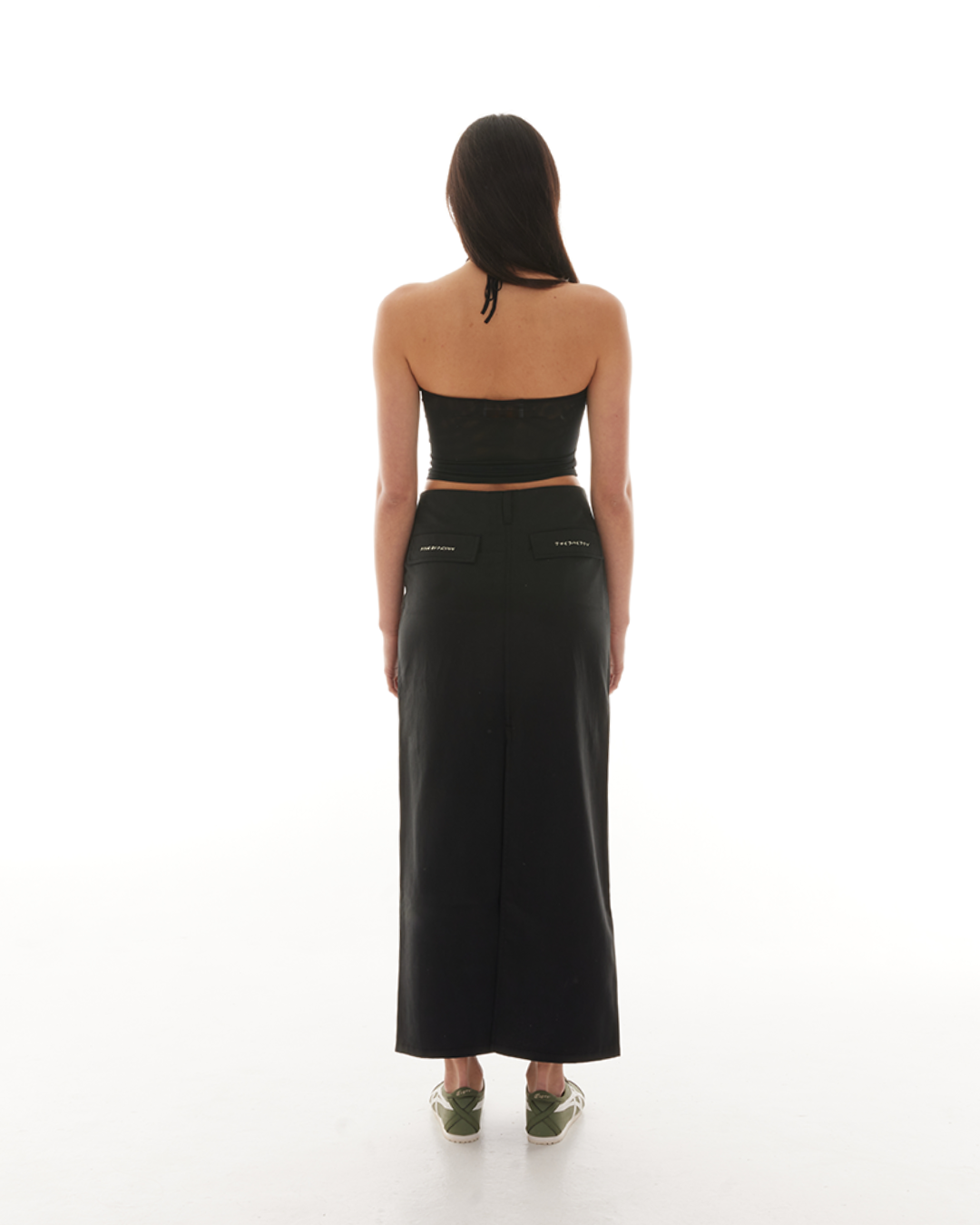 Womens Tencel Maxi Skirt - Black
