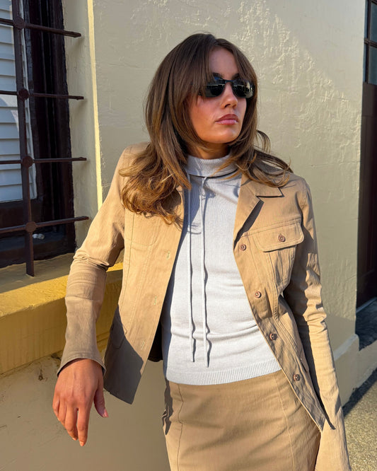 Fitted Jacket - Brown
