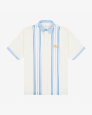 SS Cotton Shirt - White/Blue