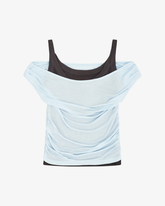 LAYERED TANK - ICE BLUE / CHARCOAL