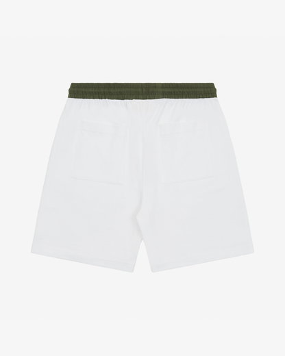 Cotton Shorts - White/Green