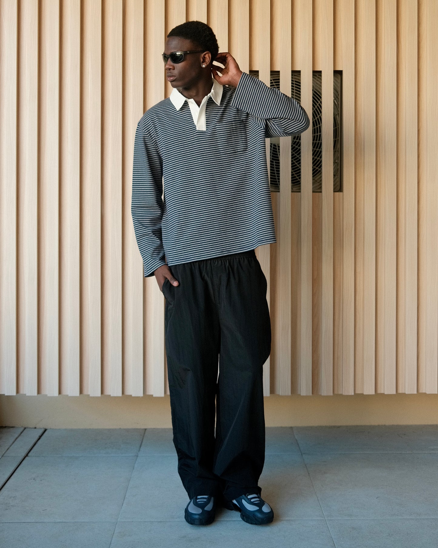 LS Stripe Polo