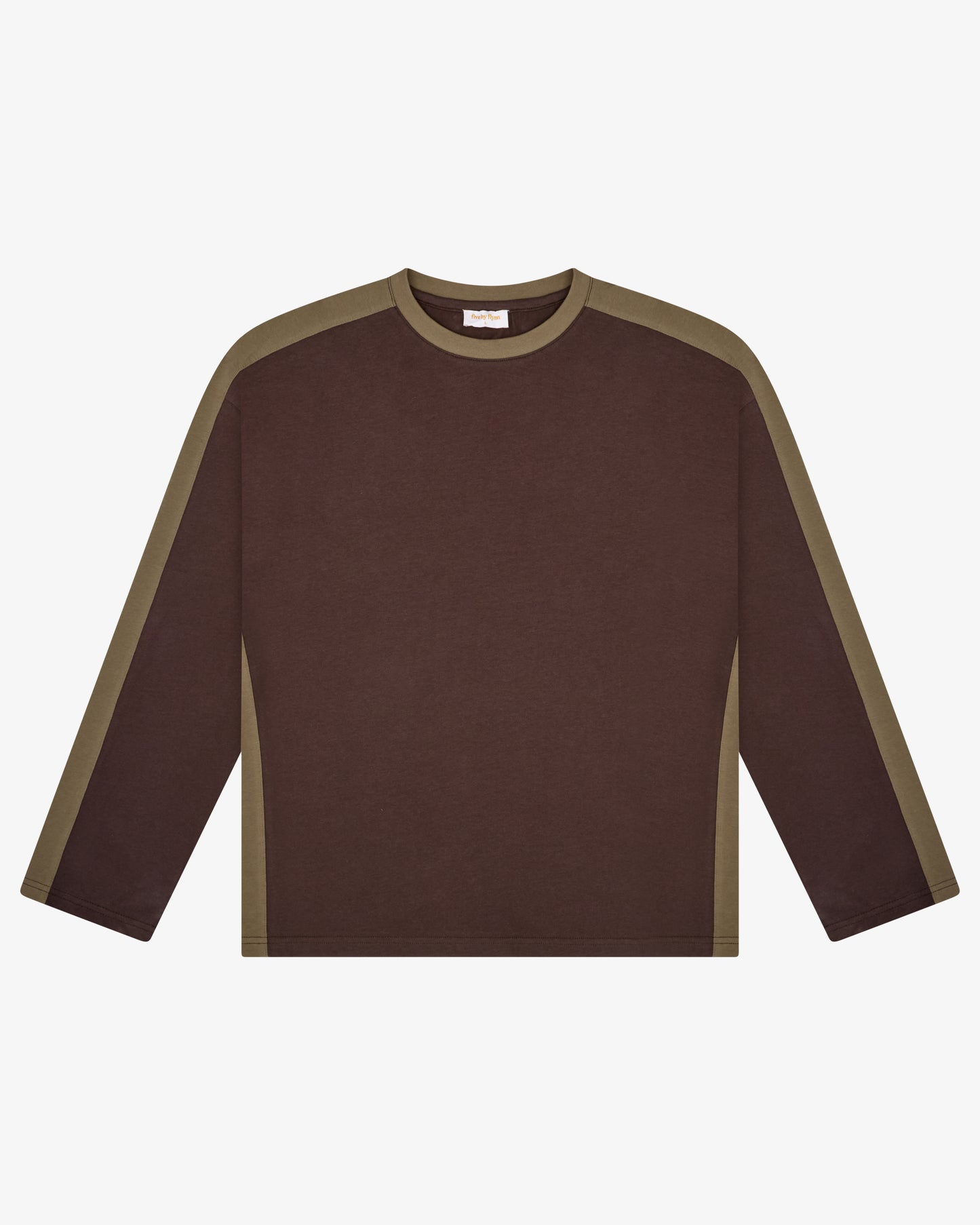 PANELLED LS CROP TEE