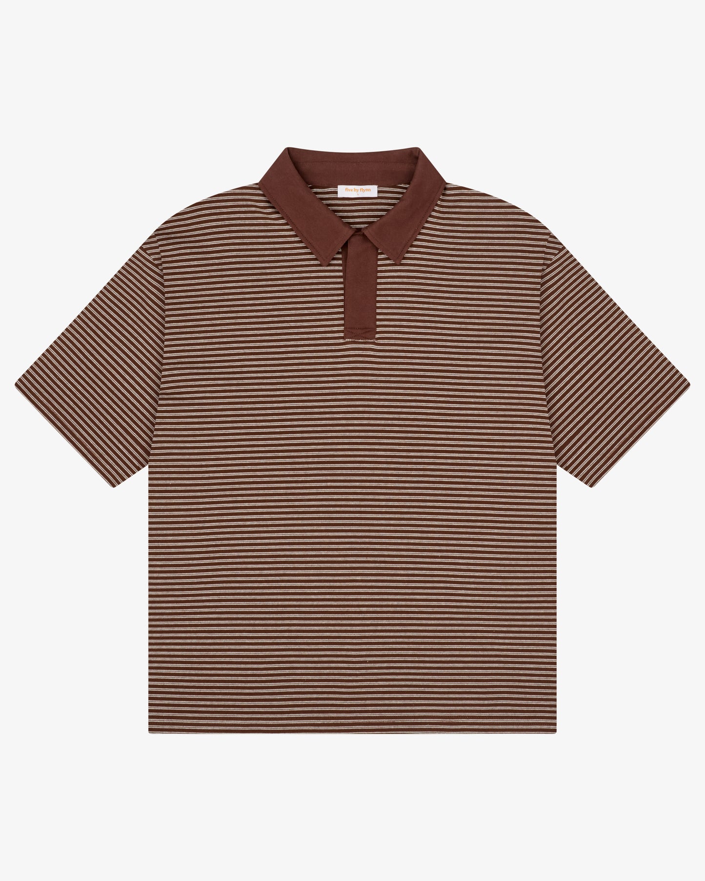 STRIPE POLO - Brown