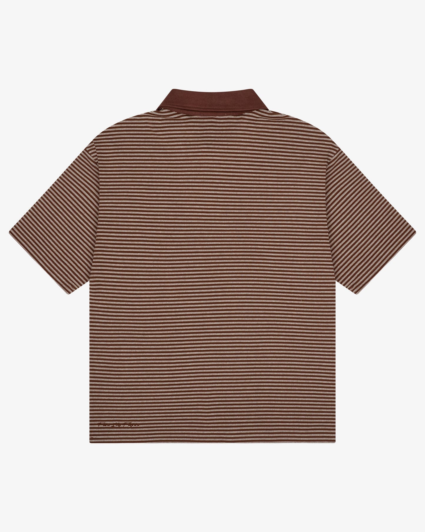 STRIPE POLO - Brown
