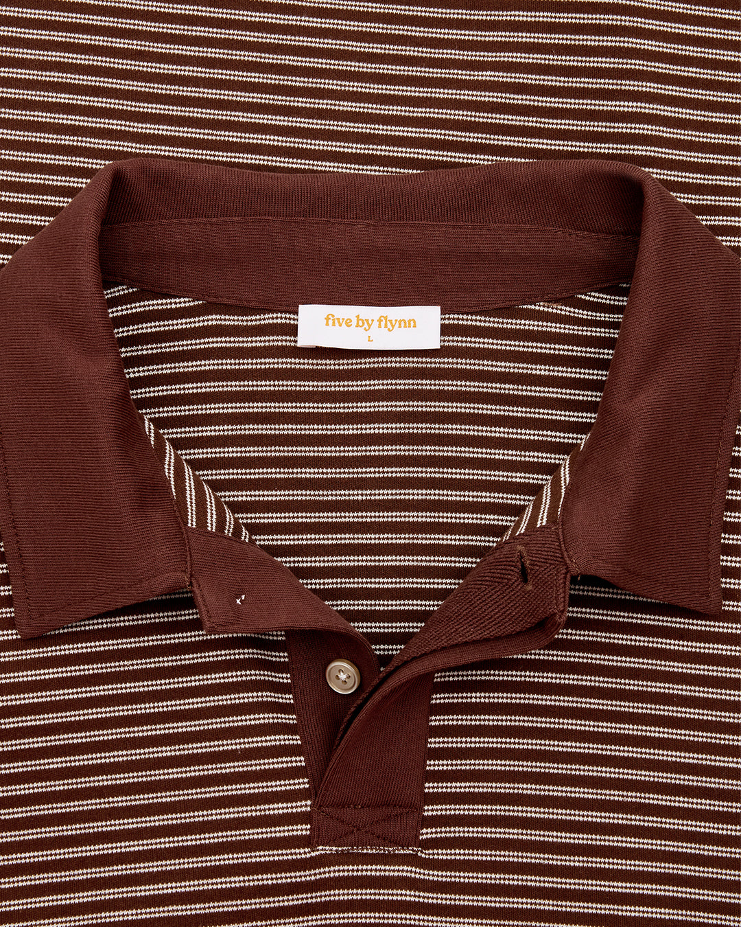 STRIPE POLO - Brown
