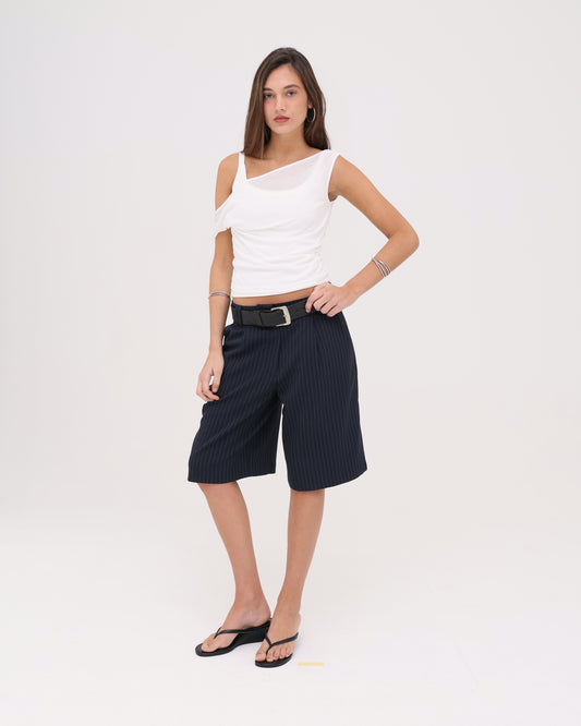 Bermuda Short - Ink Pinstripe
