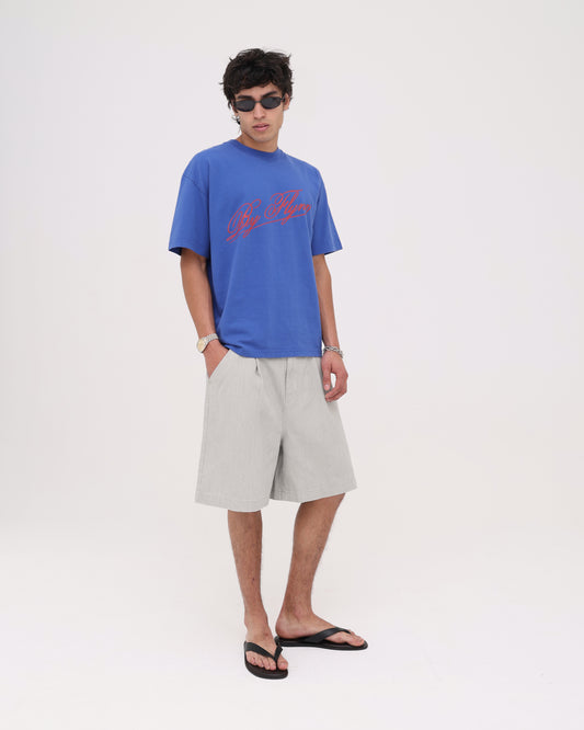 Cotton Tee - Cobalt