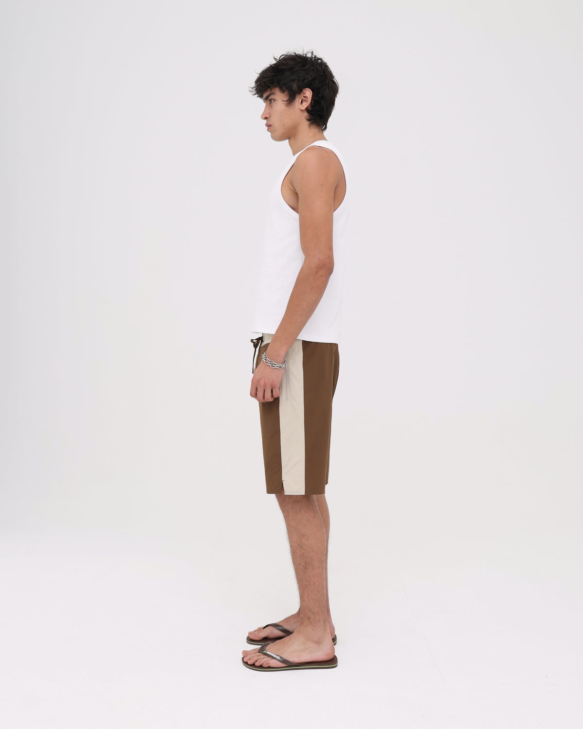 Swim Short - Brown / Beige