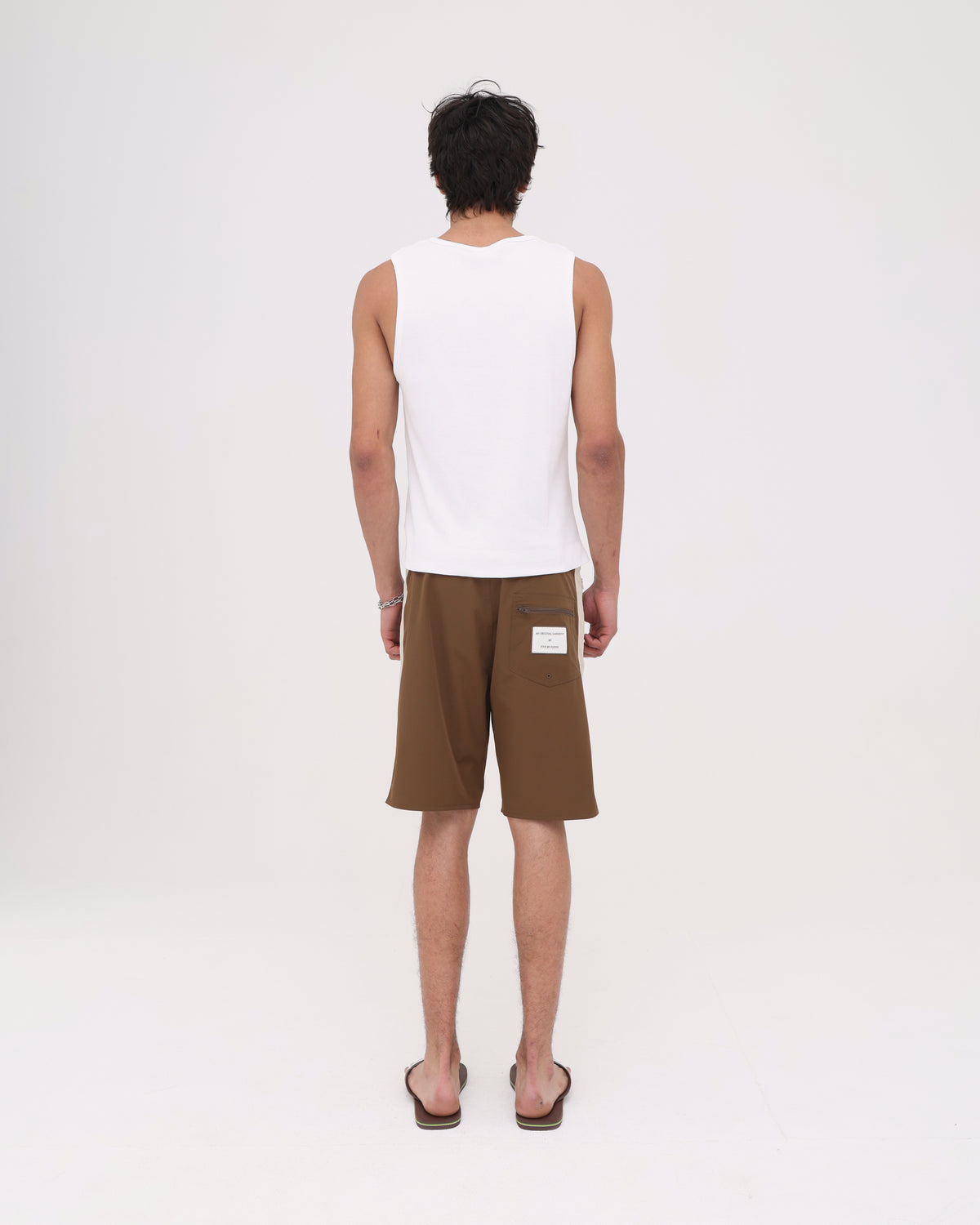 Swim Short - Brown / Beige