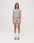 Stripe Mini Short - Oat / Blue