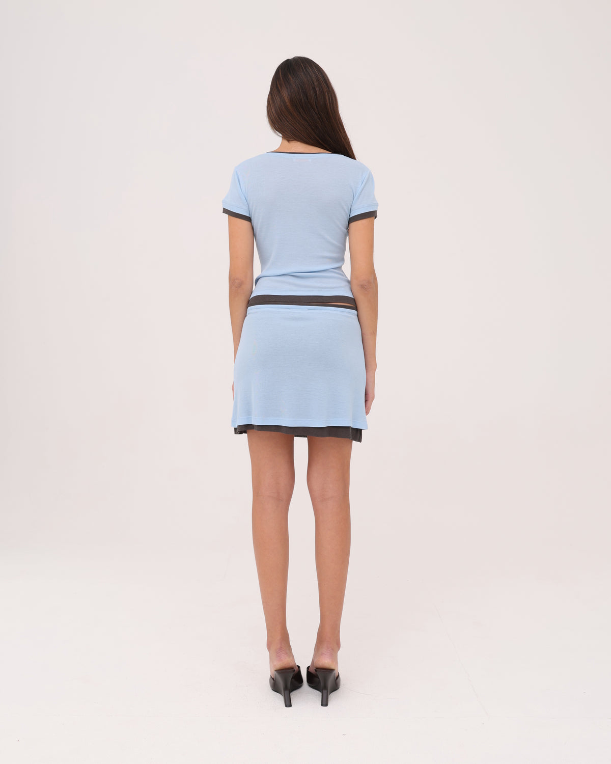 V Neck Tee - Sky