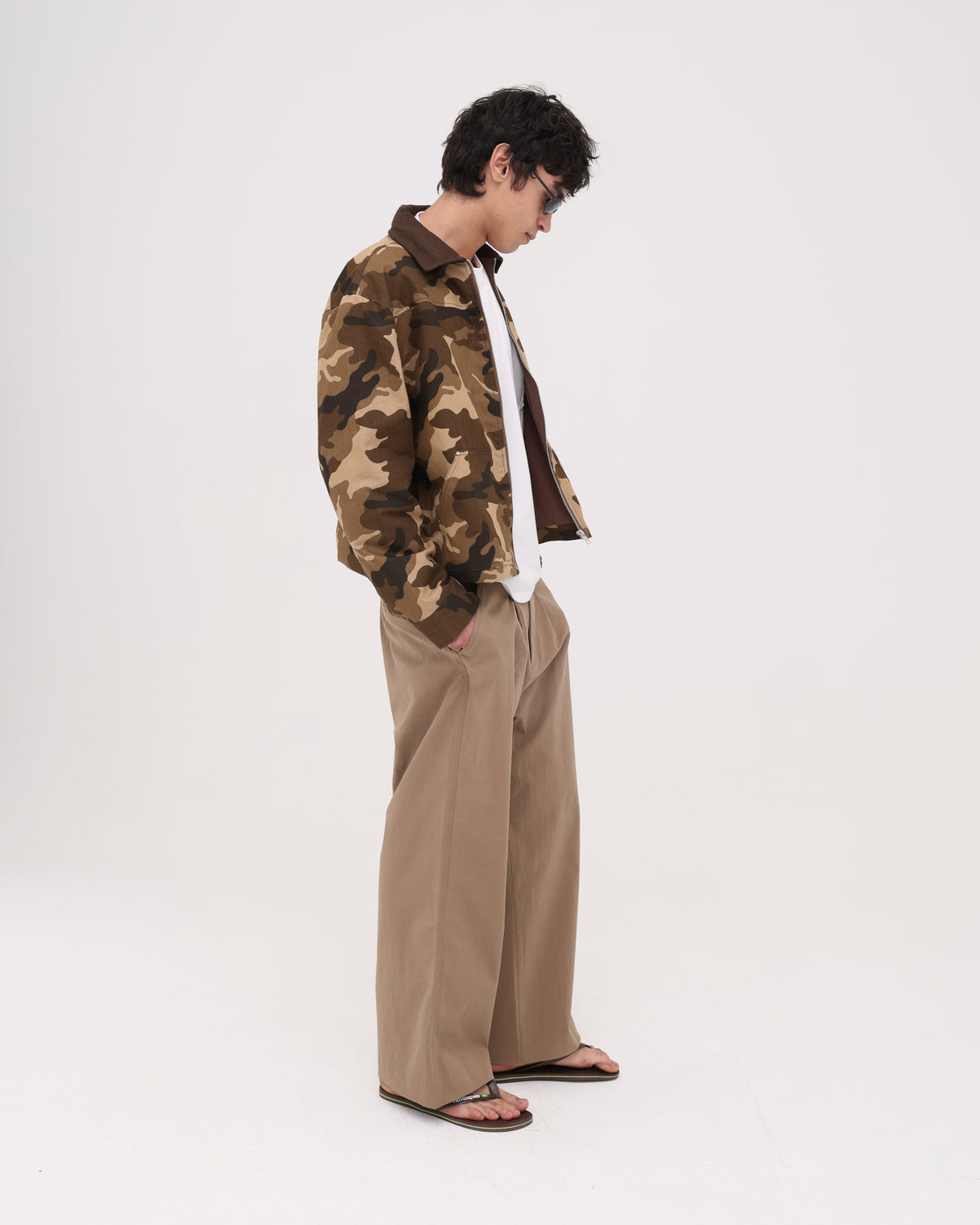 Mens Woven Jacket - Brown Camo