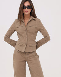 Fitted Jacket - Brown