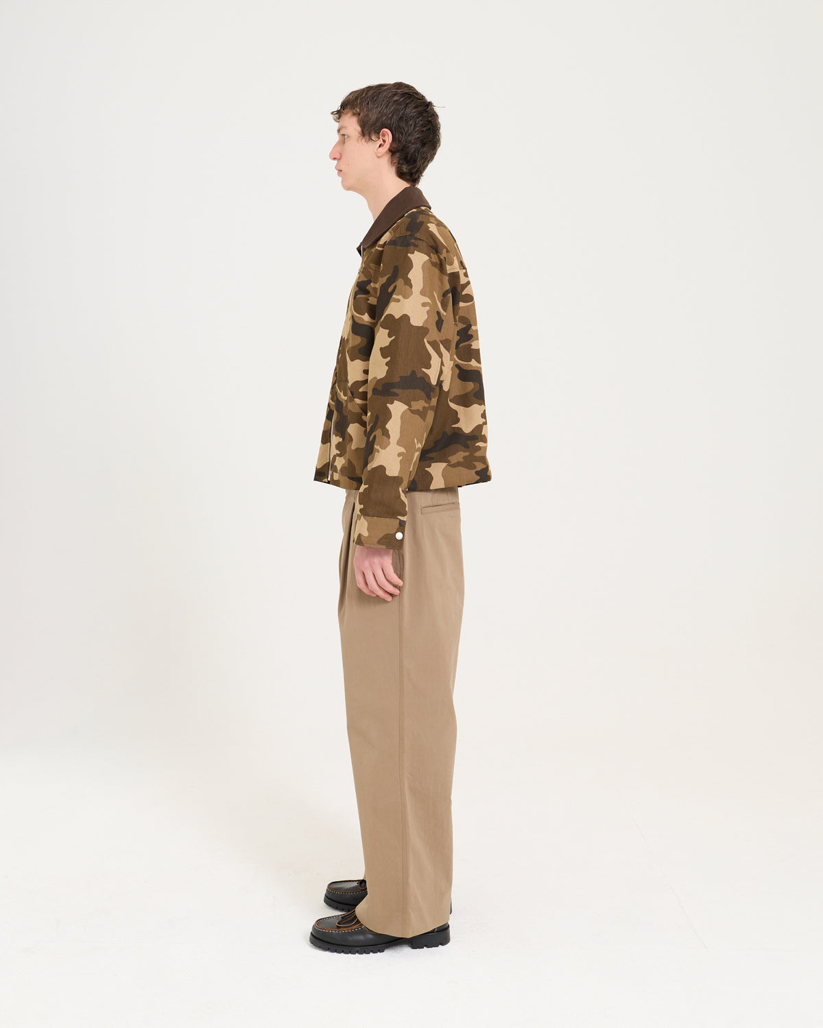 Mens Woven Jacket - Brown Camo