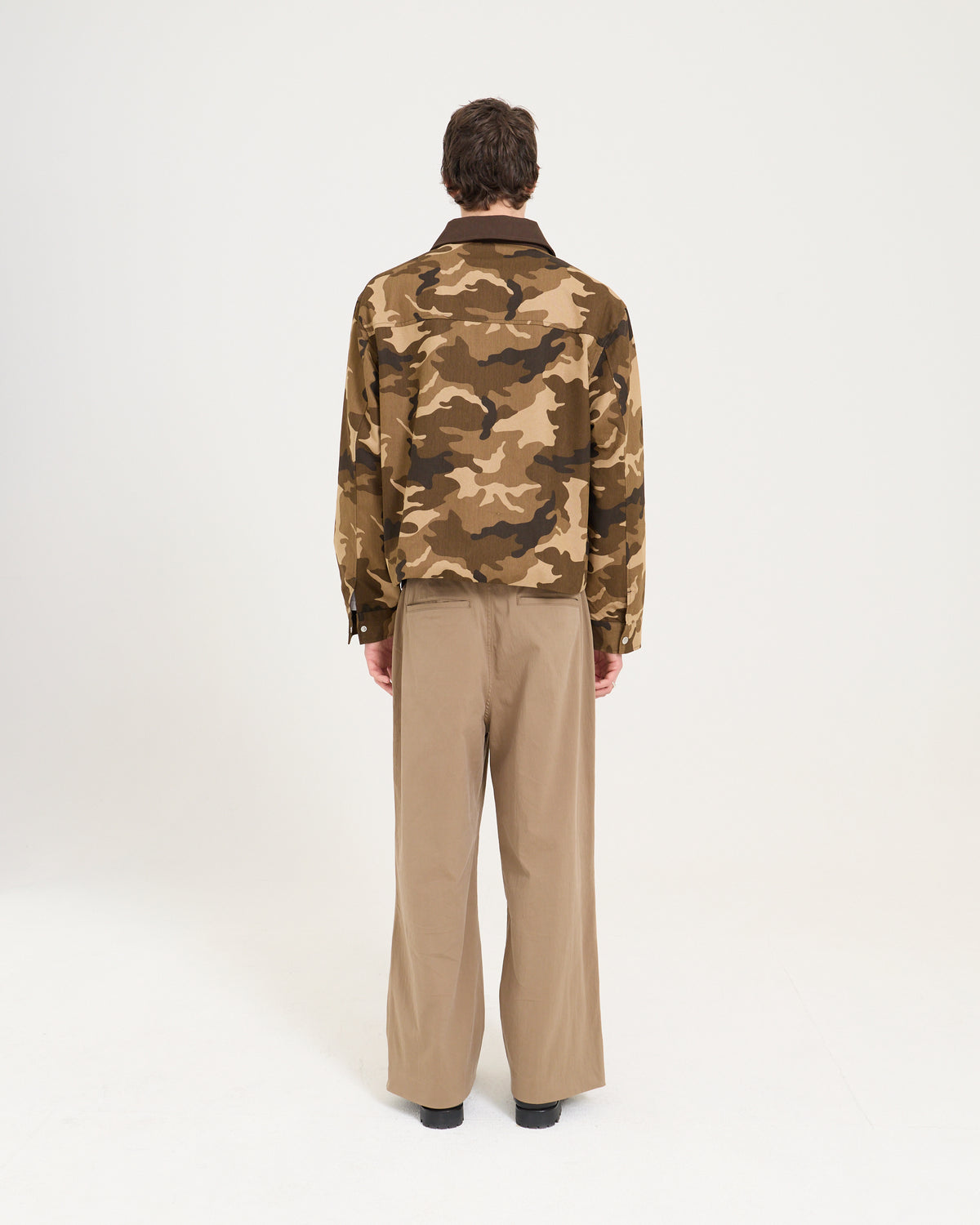 Mens Woven Jacket - Brown Camo