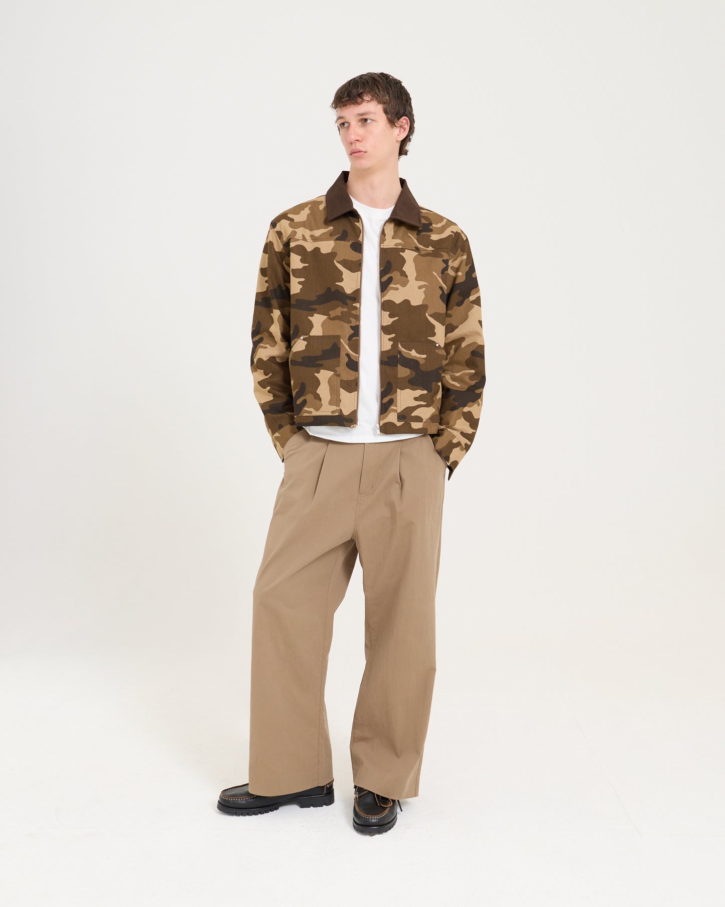 Mens Woven Jacket - Brown Camo