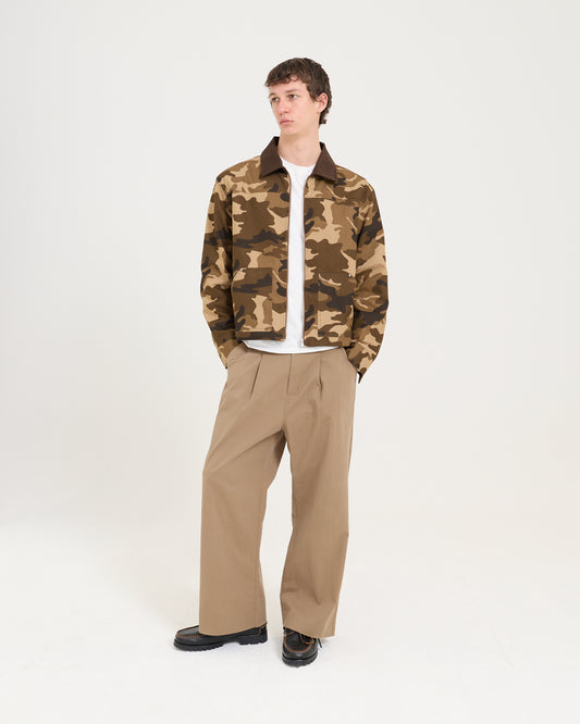Mens Woven Jacket - Brown Camo