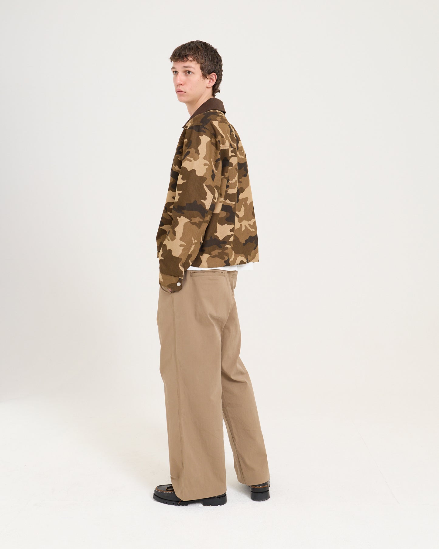 Mens Woven Jacket - Brown Camo