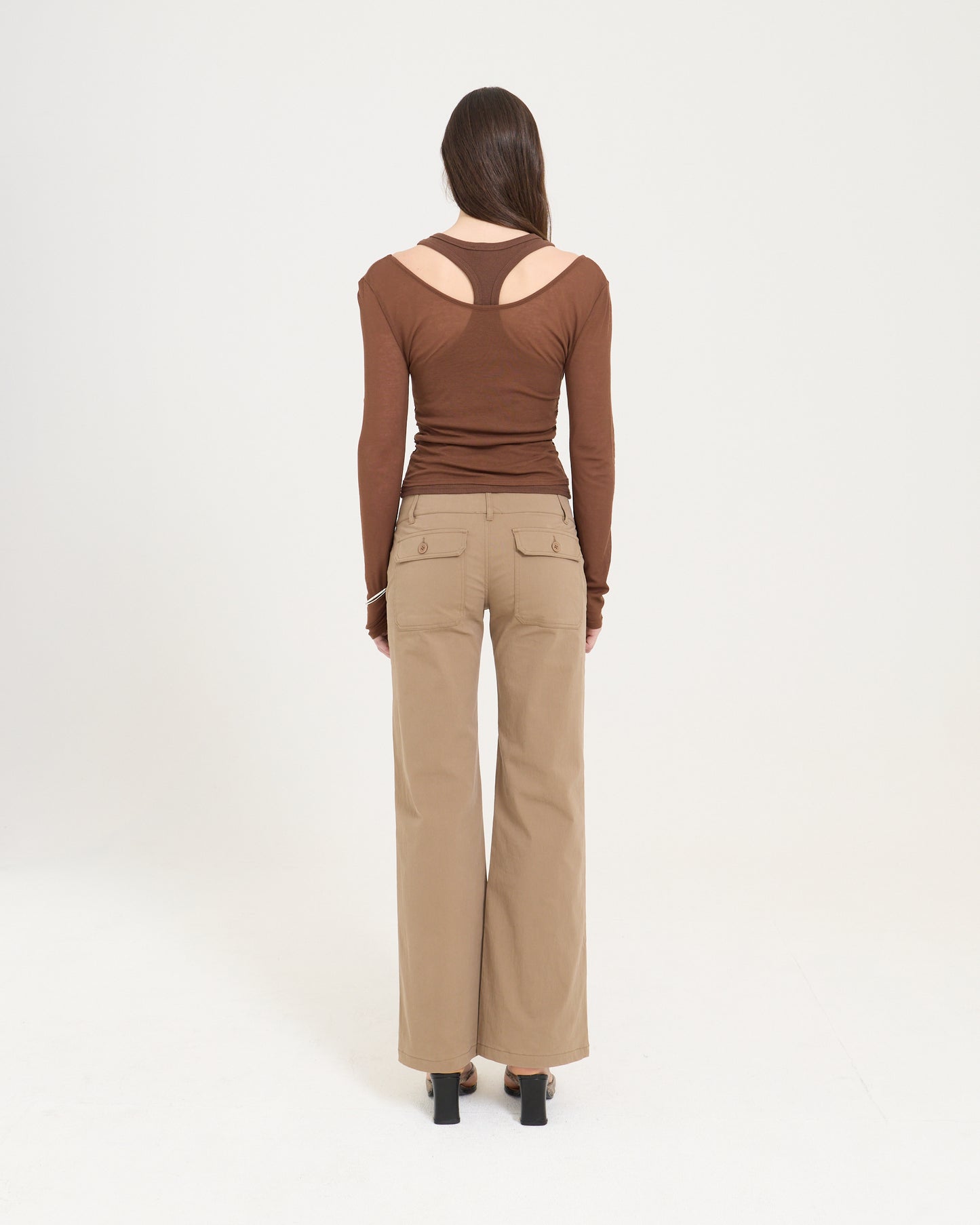 Layered Racer Tank - Caramel