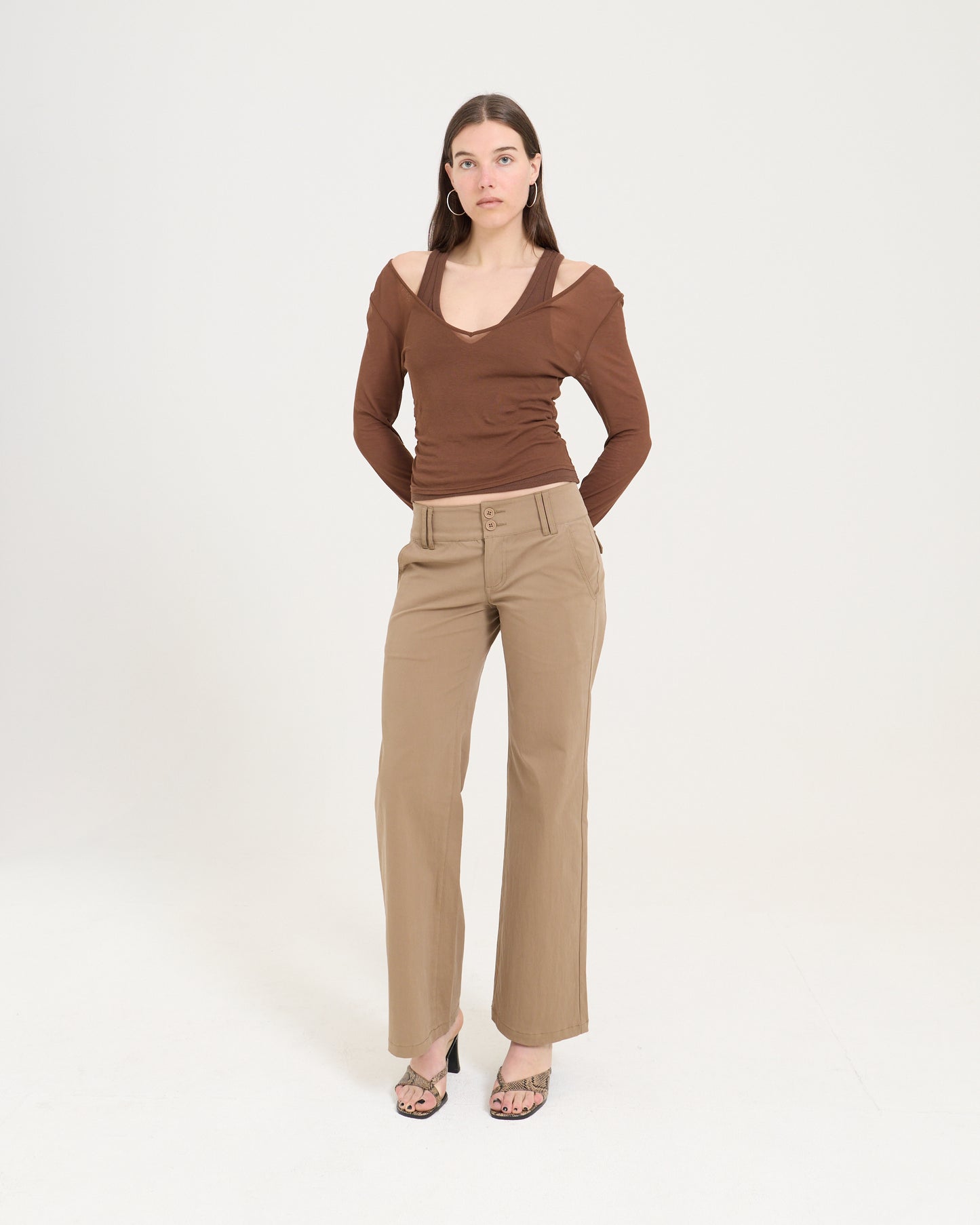 Layered Racer Tank - Caramel