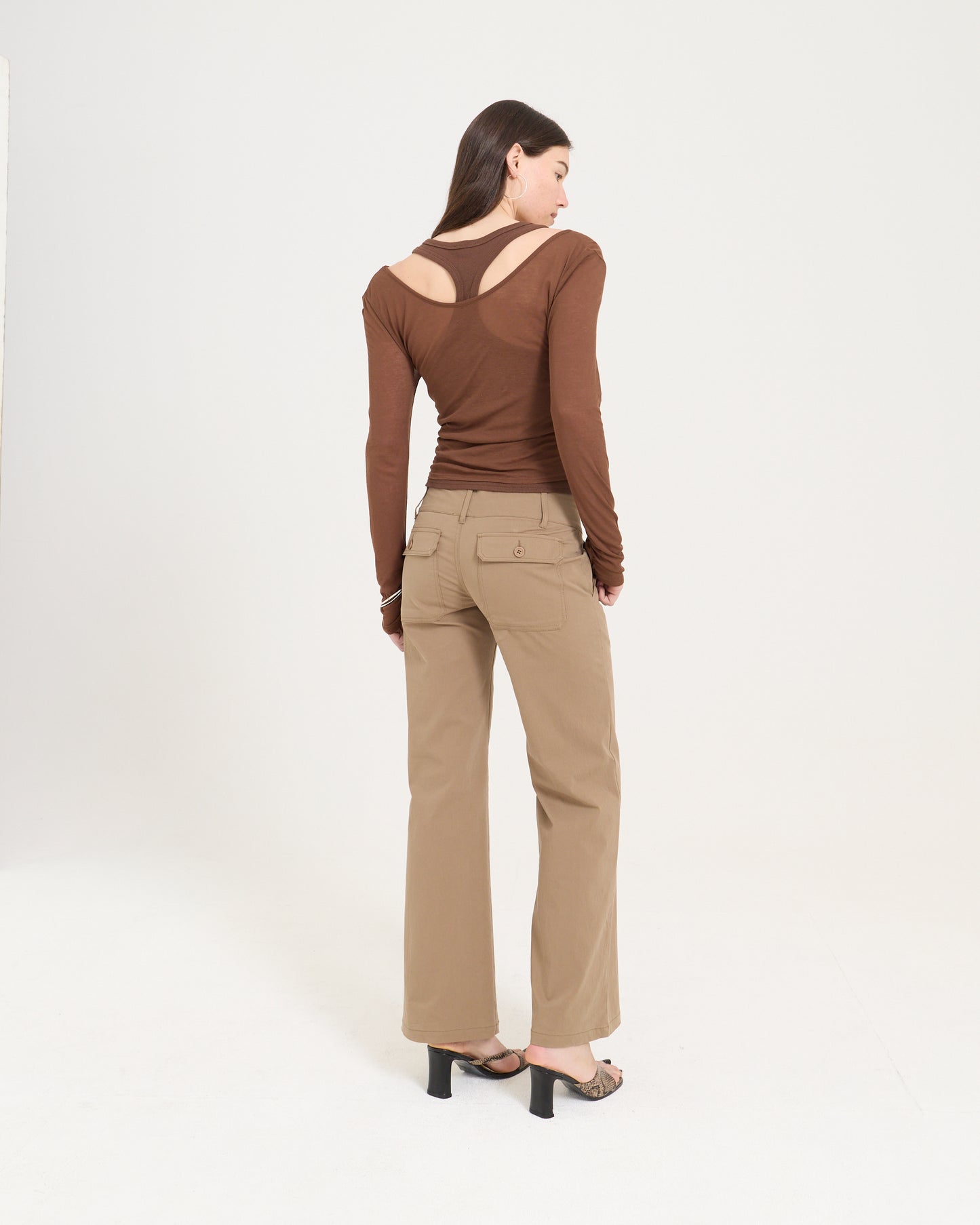 Layered Racer Tank - Caramel
