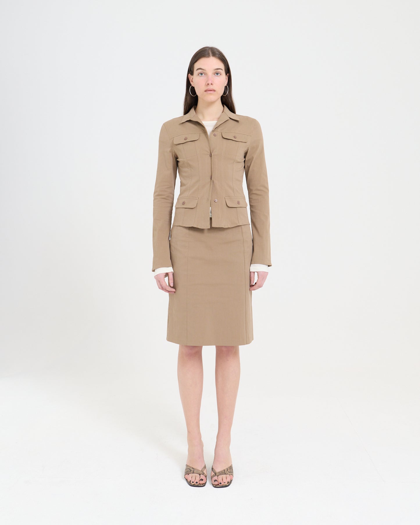 Fitted Jacket - Brown