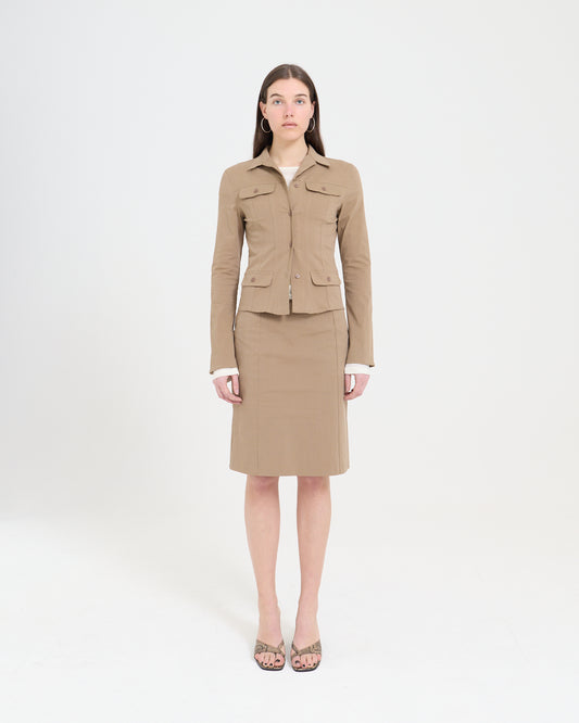 Fitted Jacket - Brown