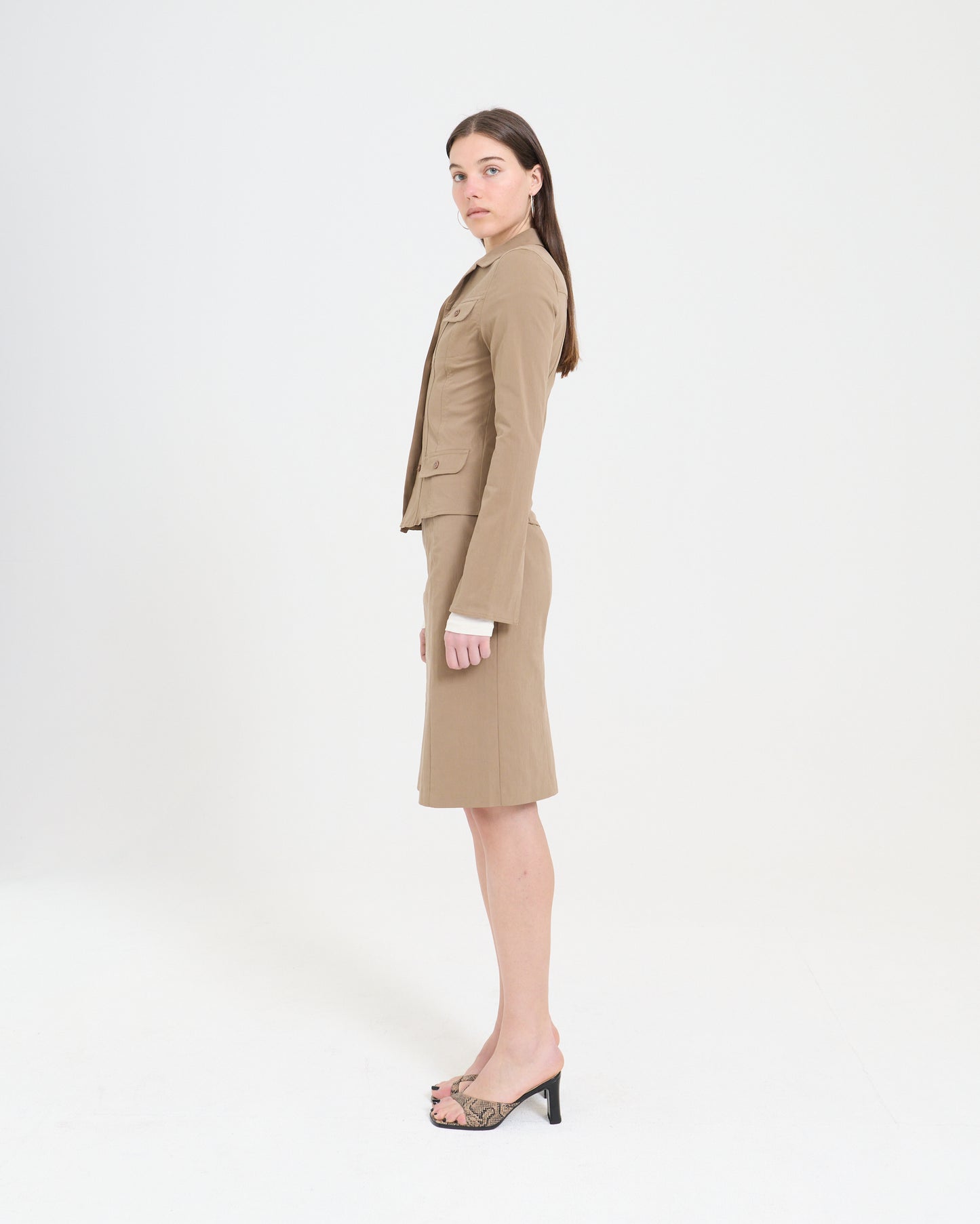 Fitted Jacket - Brown