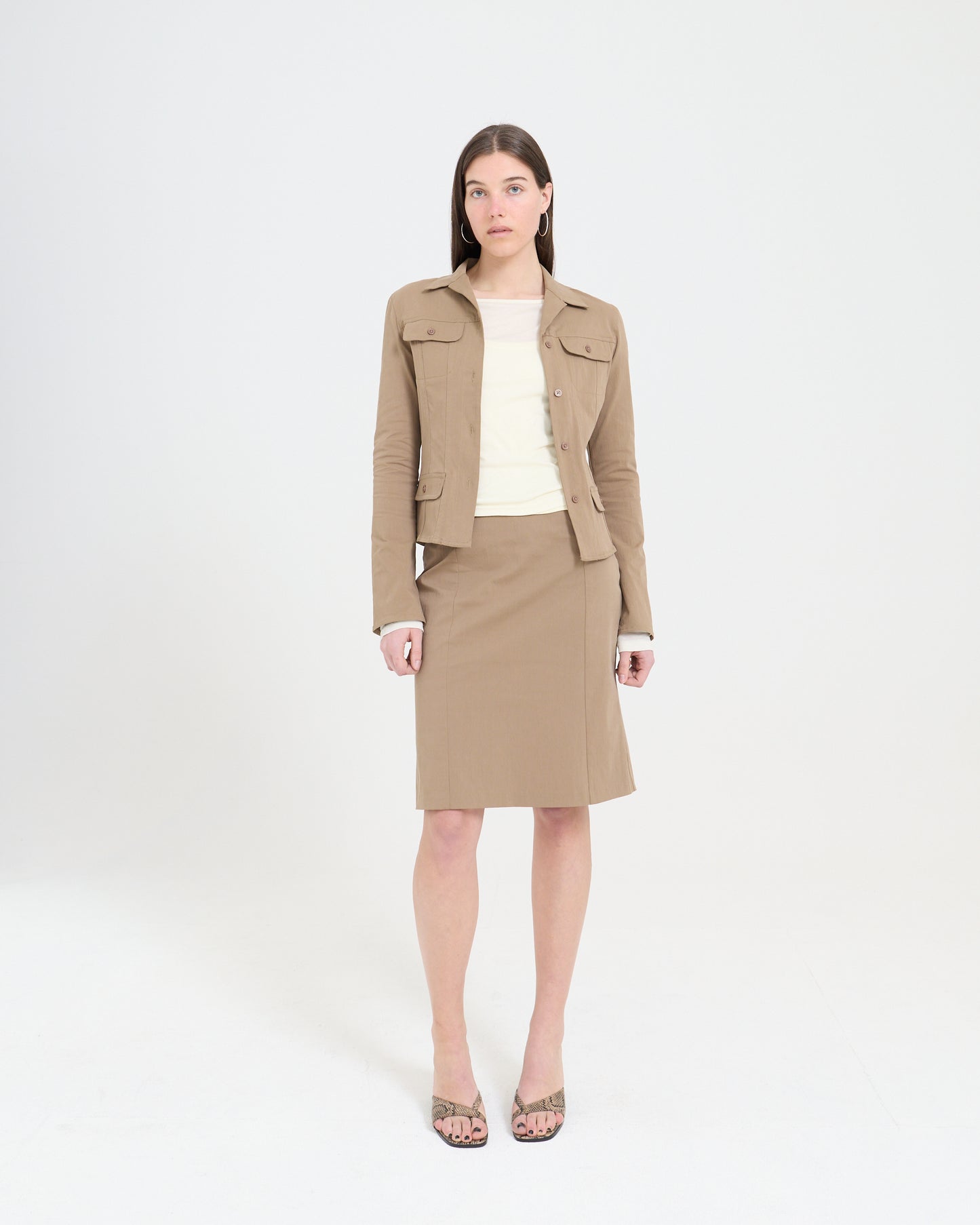 Fitted Jacket - Brown
