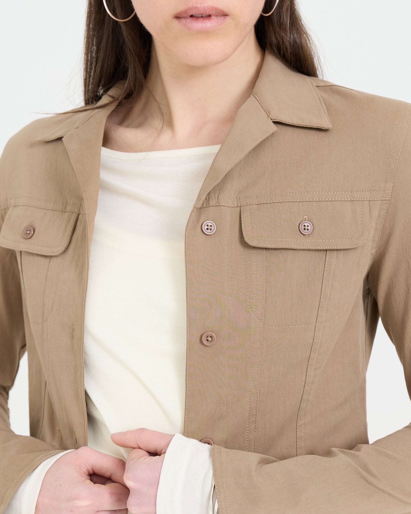 Fitted Jacket - Brown