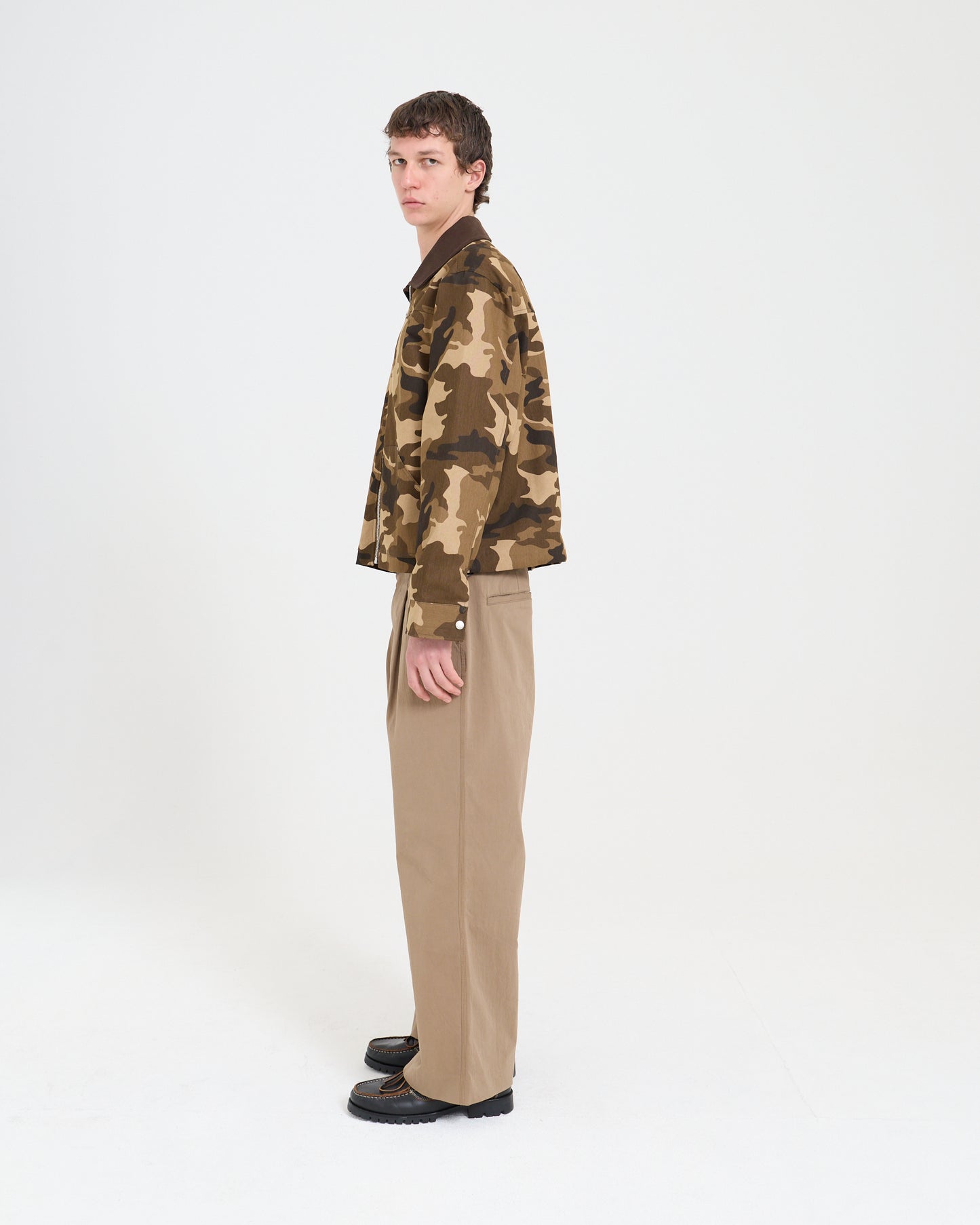 Mens Woven Jacket - Brown Camo