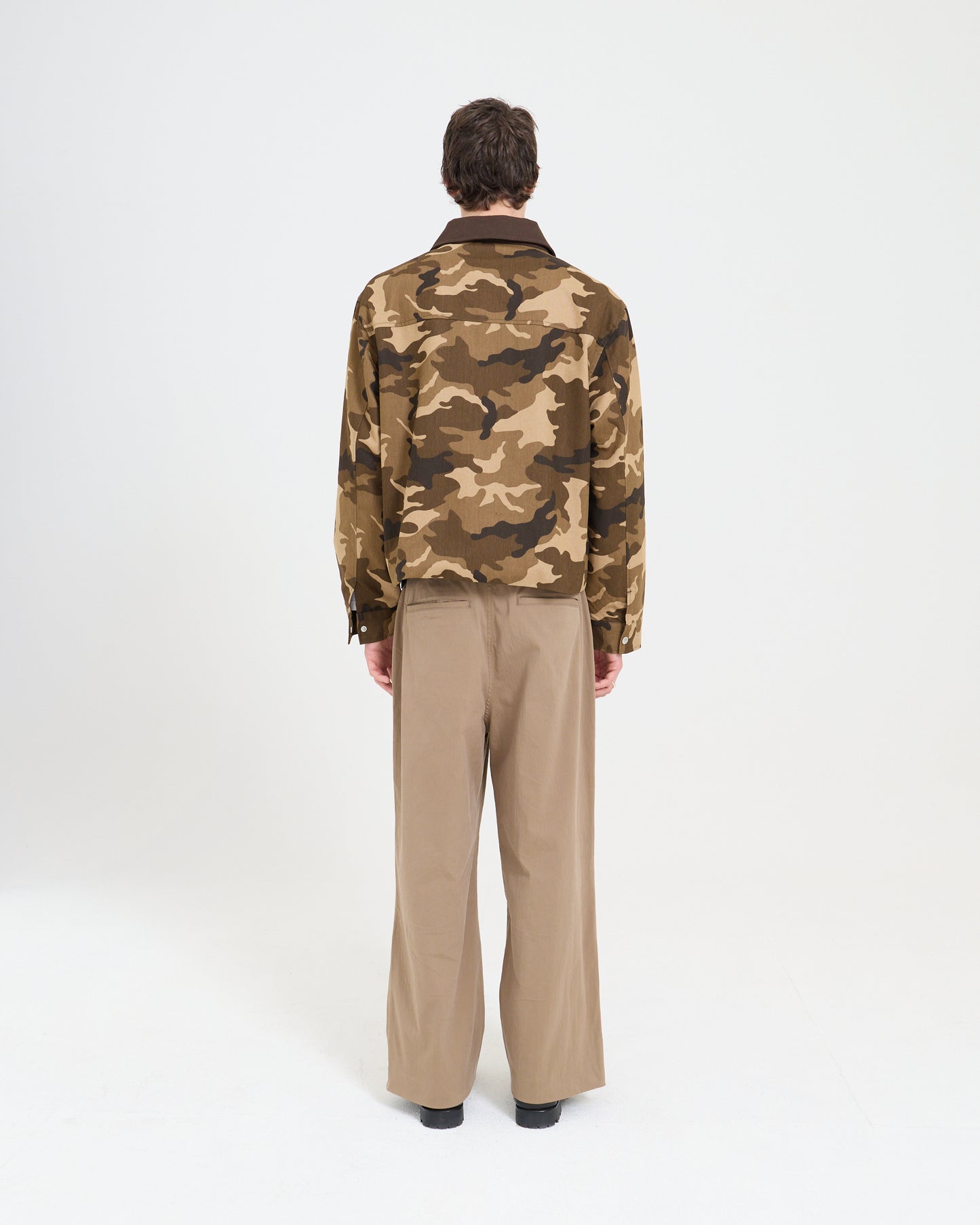 Mens Woven Jacket - Brown Camo