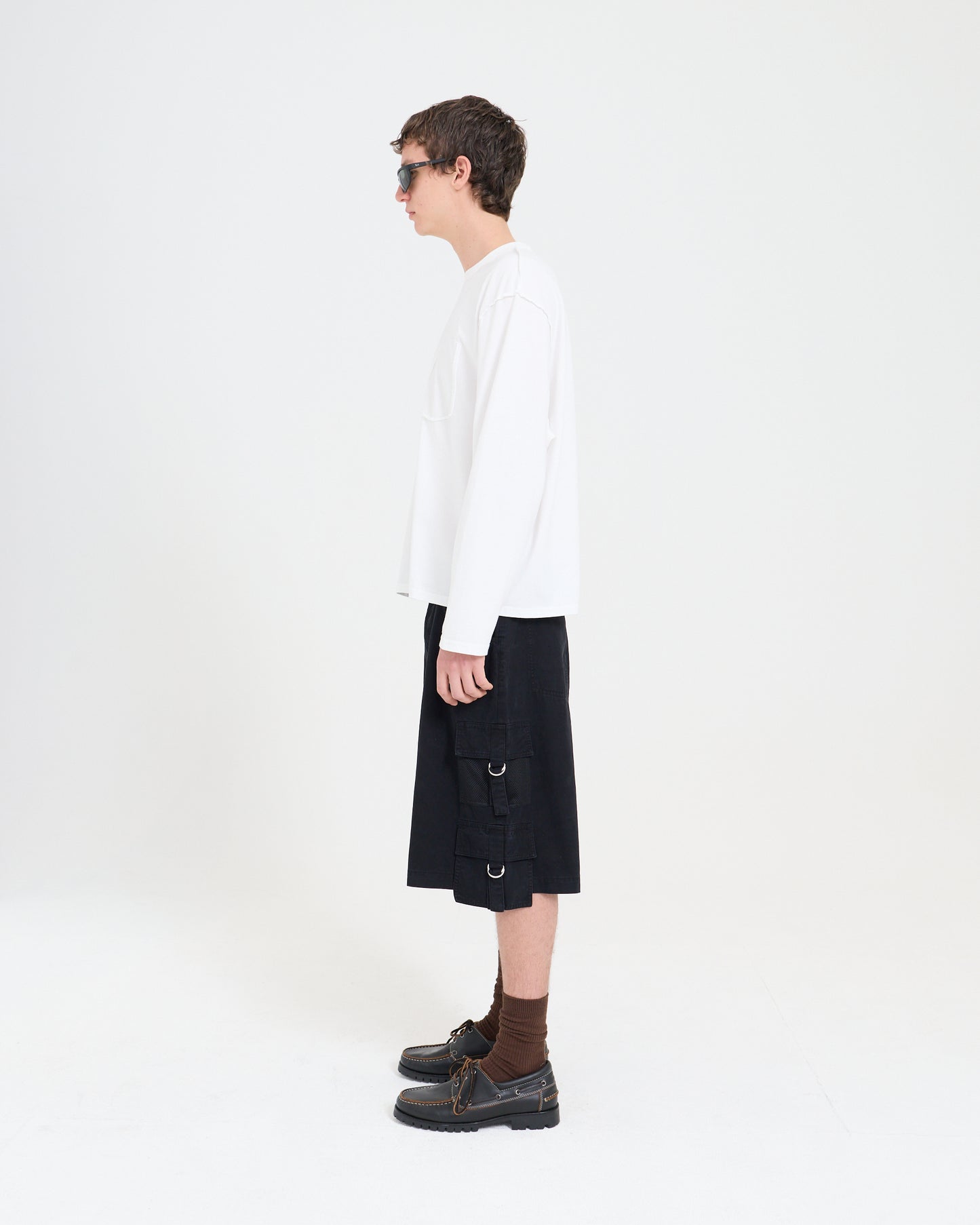 Seamed Boxy Long Sleeve - White