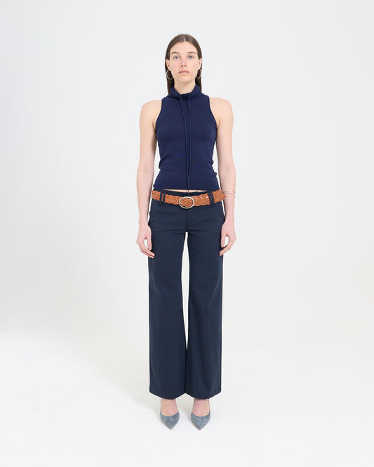 Low Rise Pocket Pant - Navy