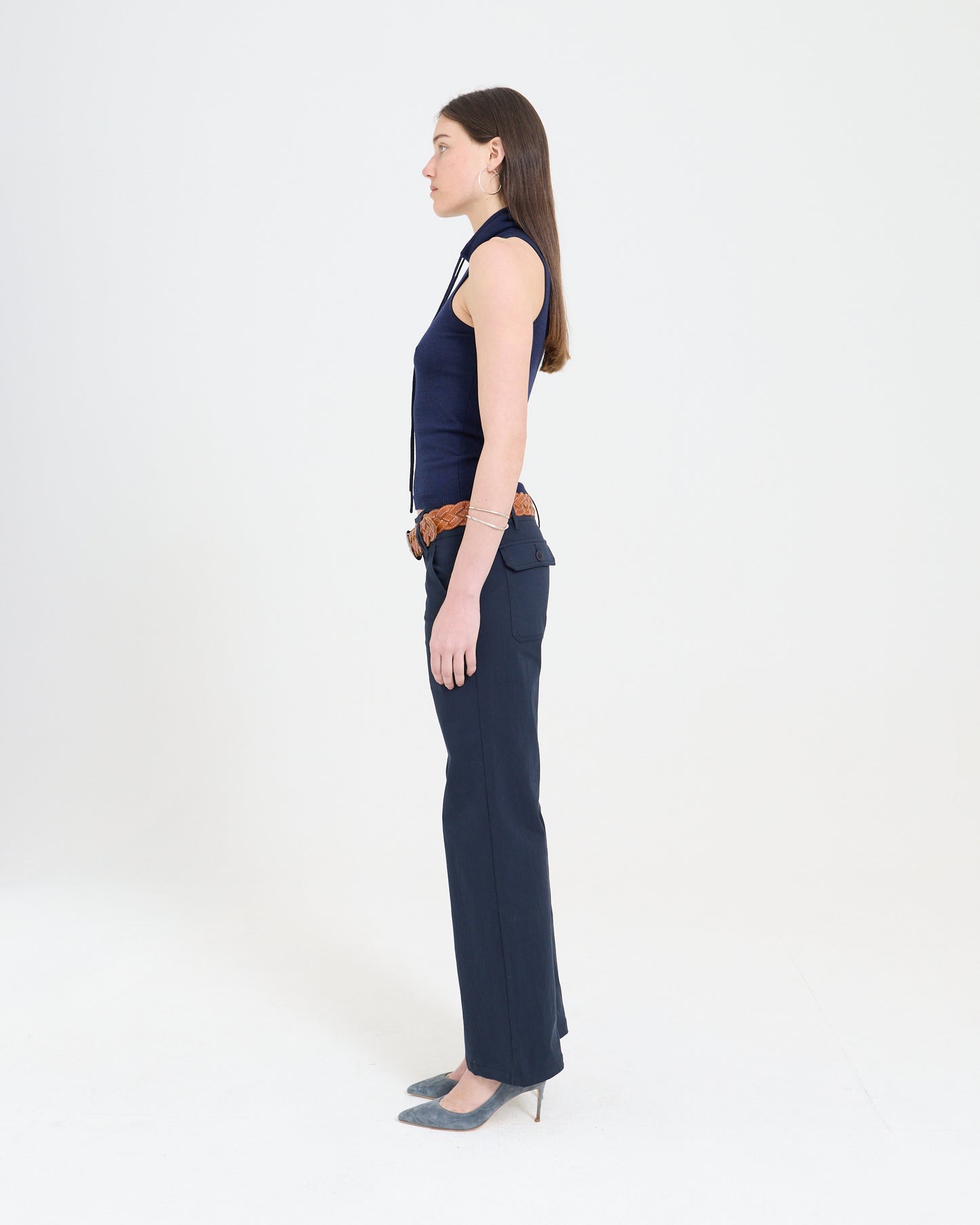Low Rise Pocket Pant - Navy