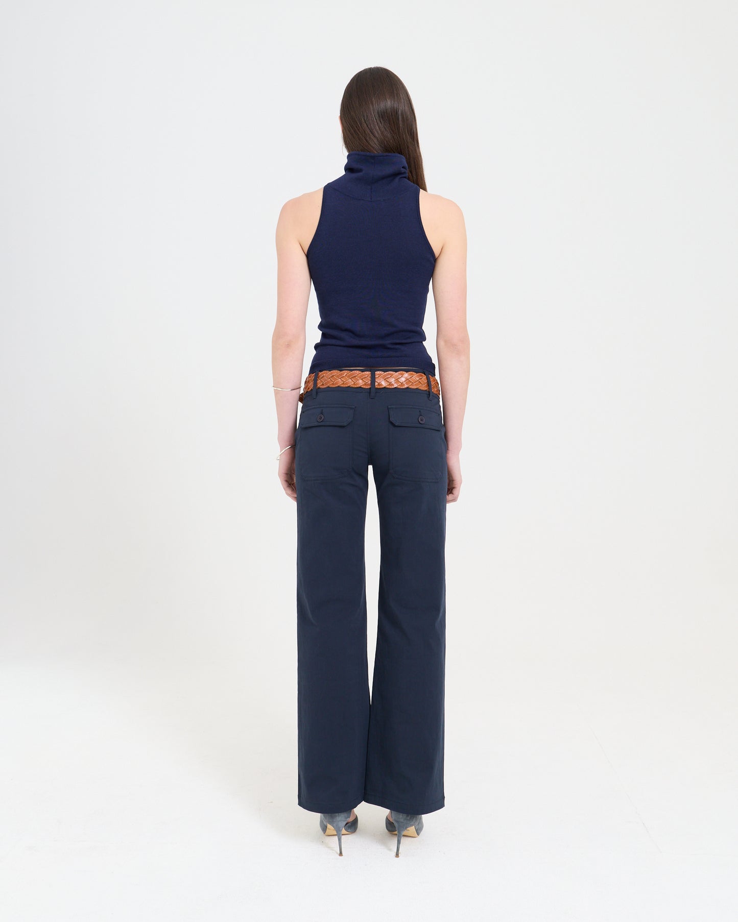 Low Rise Pocket Pant - Navy