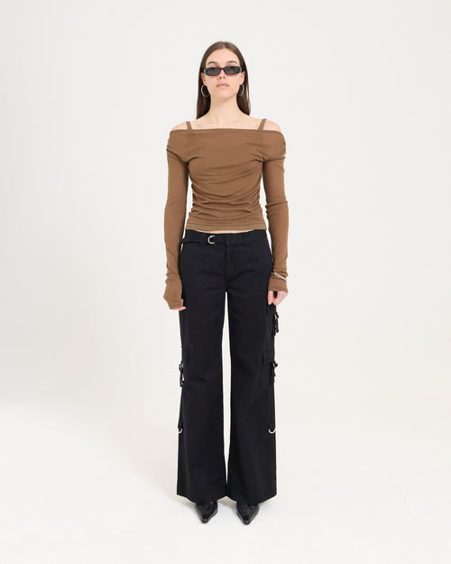 LS LAYERED TANK - CARAMEL